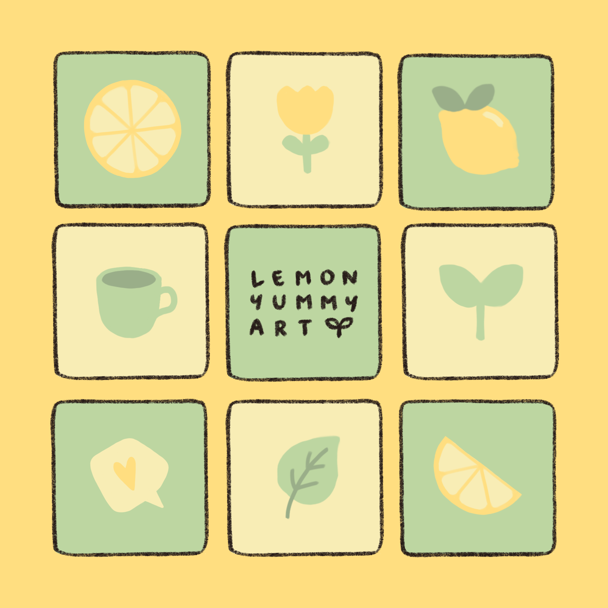 Lemon Yummy Grid Art