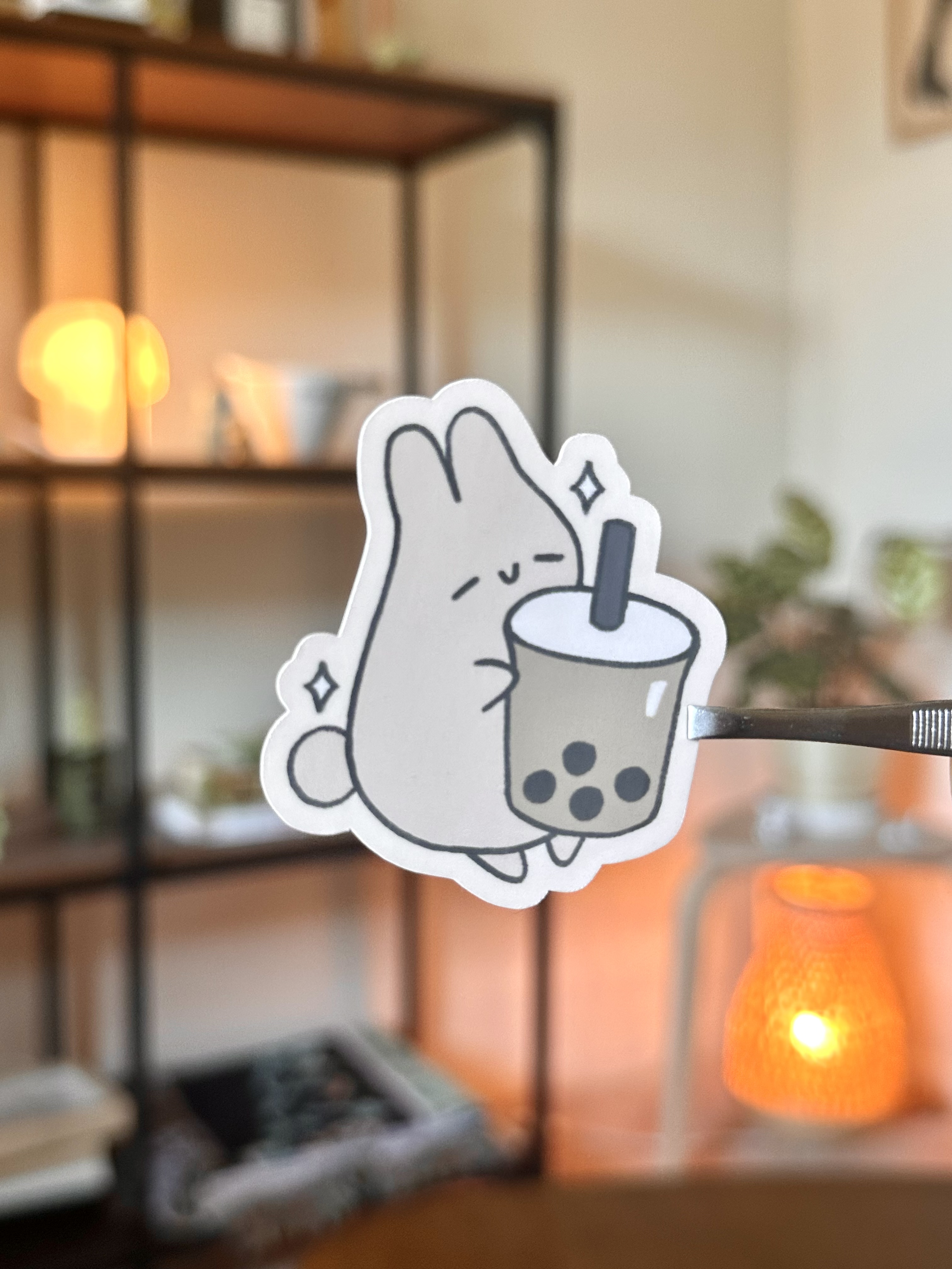 Milk Tea Boba Bunny Art