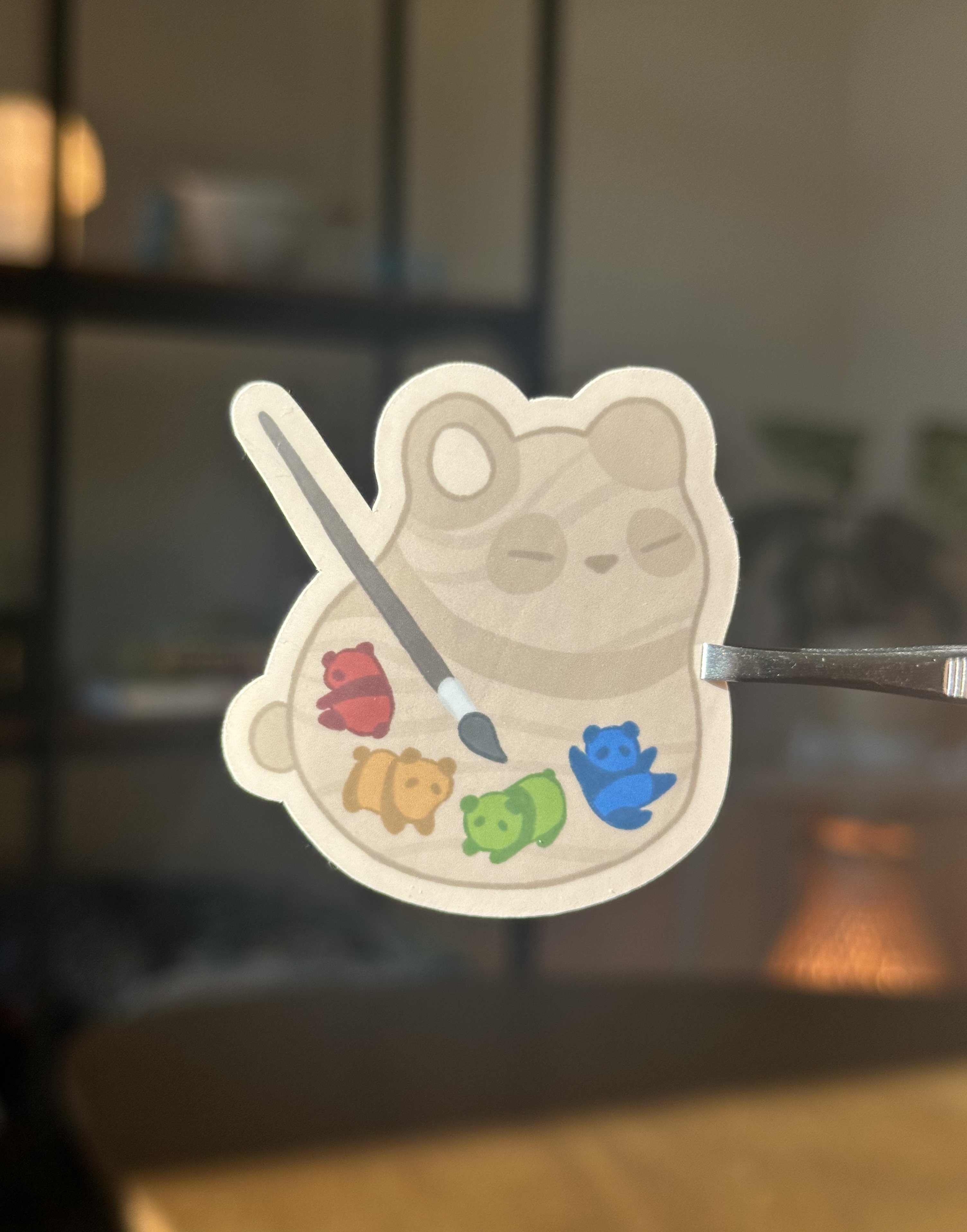 Panda Paint Palette Art